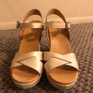 Kork-Ease Champagne Platform Sandals